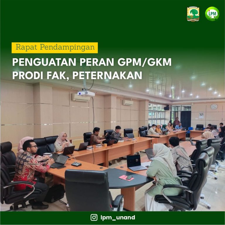 Rapat Pendampingan Penguatan Peran GPM dan GKM Prodi Fak. Peternakan