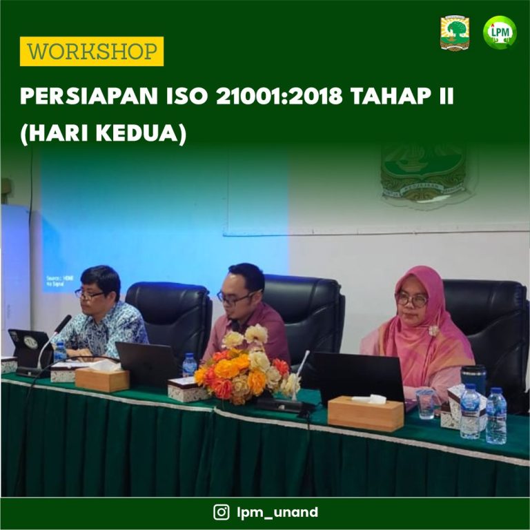Workshop Persiapan ISO 21001 Tahap II (Hari Kedua)