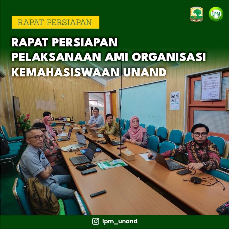 Rapat Persiapan Pelaksanaan AMI Organisasi Kemahasiswaan Unand