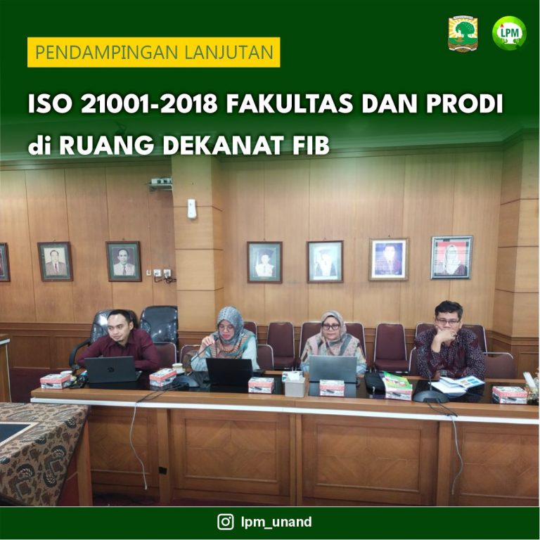 Pendamping Lanjutan ISO 21001-2018 Fakultas dan Prodi di Ruang Dekanat FIB
