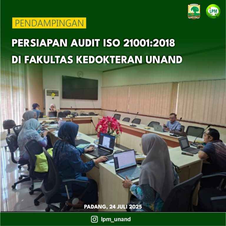 Pendampingan Persiapan Audit ISO 21001 di Fakultas Kedokteran UNAND