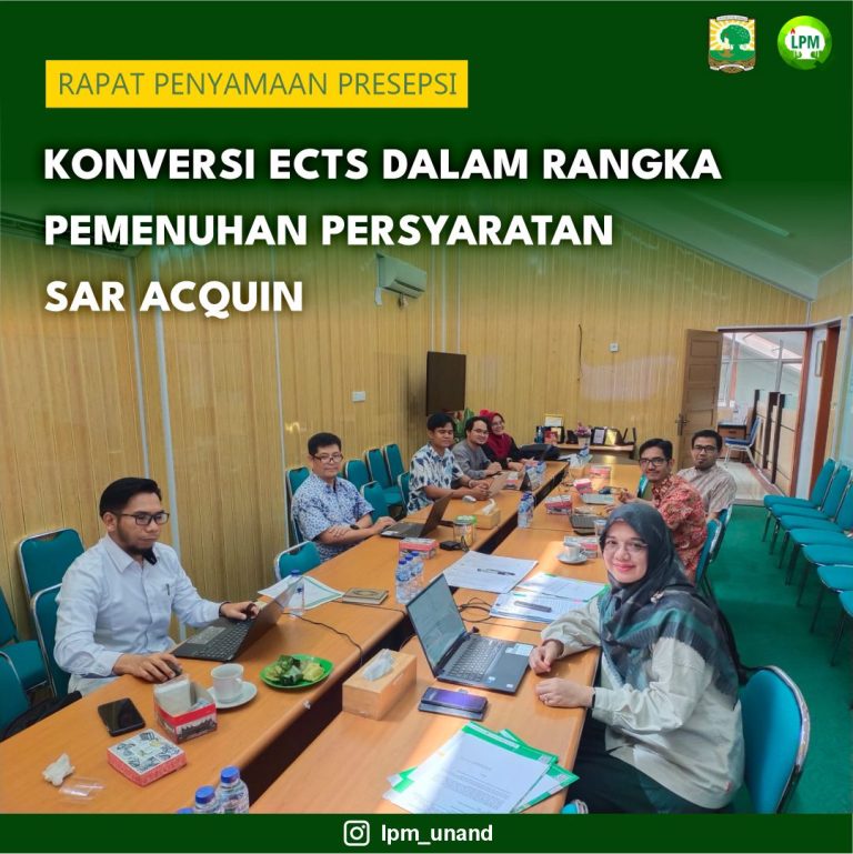 Rapat Penyamaan Presepsi ECTS Dalam Rangka Pemenuhan Persyaratan SAR ACQUIN