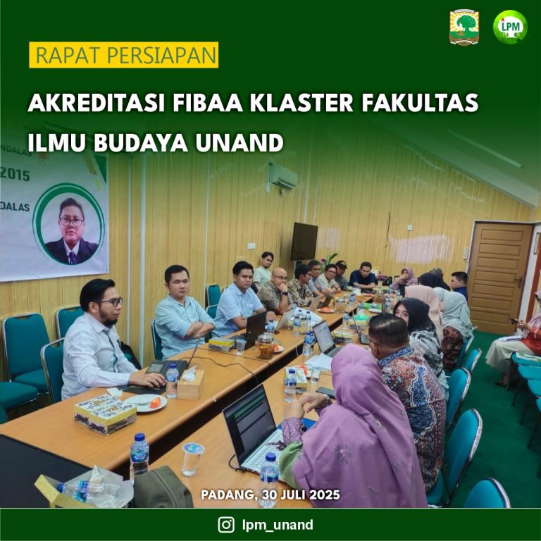 Rapat Persiapan Akreditasi FIBAA Klaster Fakultas Ilmu Budaya UNAND