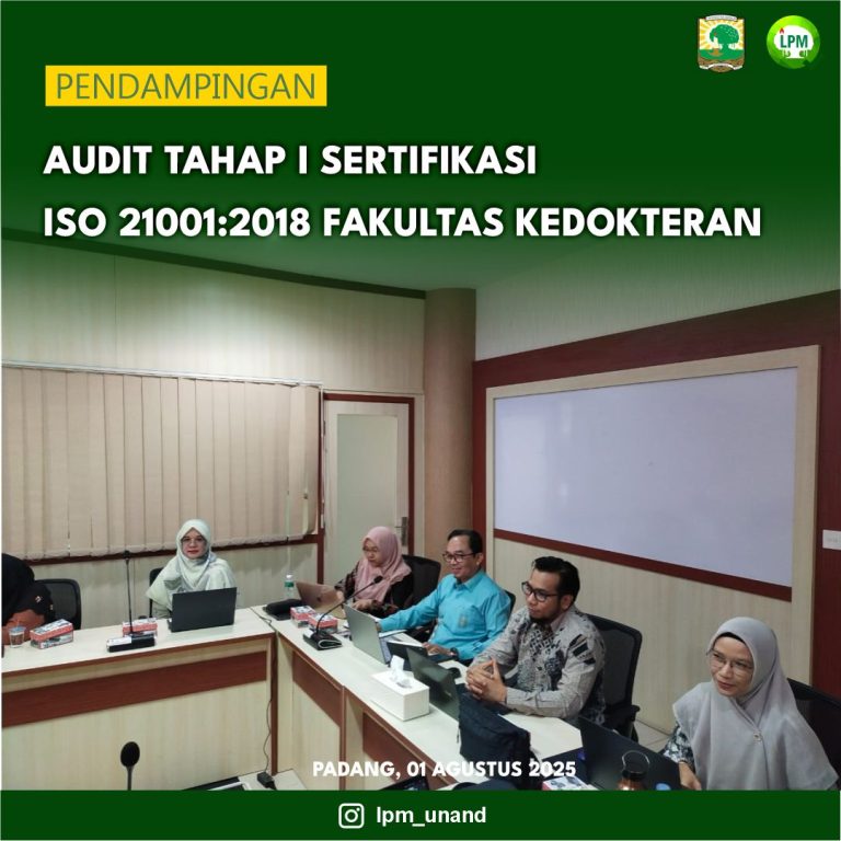 Pendampingan Audit Tahap I Sertifikasi ISO 21001 Fakultas Kedokteran