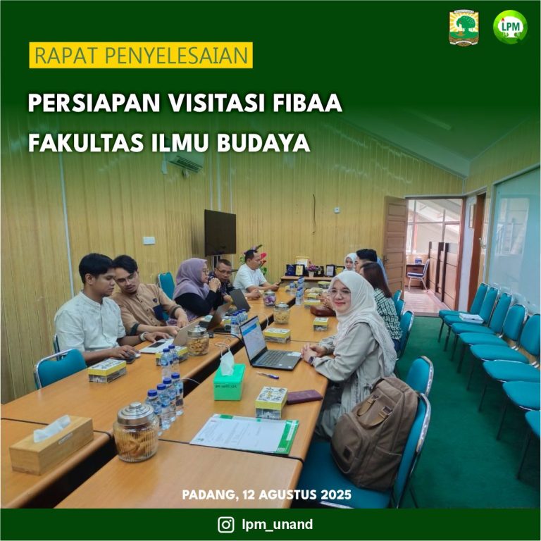 Rapat Penyelesaian Persiapan Visitasi FIBAA Fakultas Ilmu Budaya