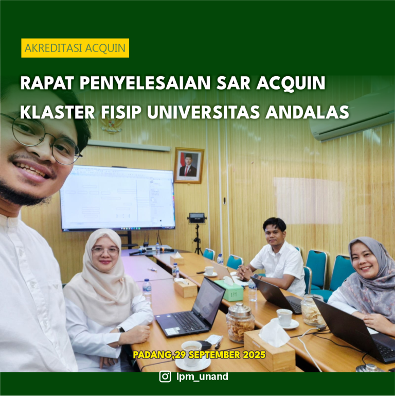 Penyelesaian SAR ACQUIN Klaster FISIP Universitas Andalas