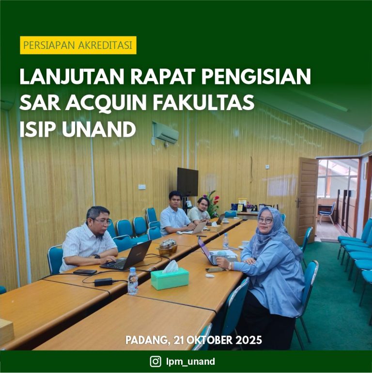 LANJUTAN RAPAT PENGISIAN SAR ACQUIN FAKULTAS ISIP UNAND