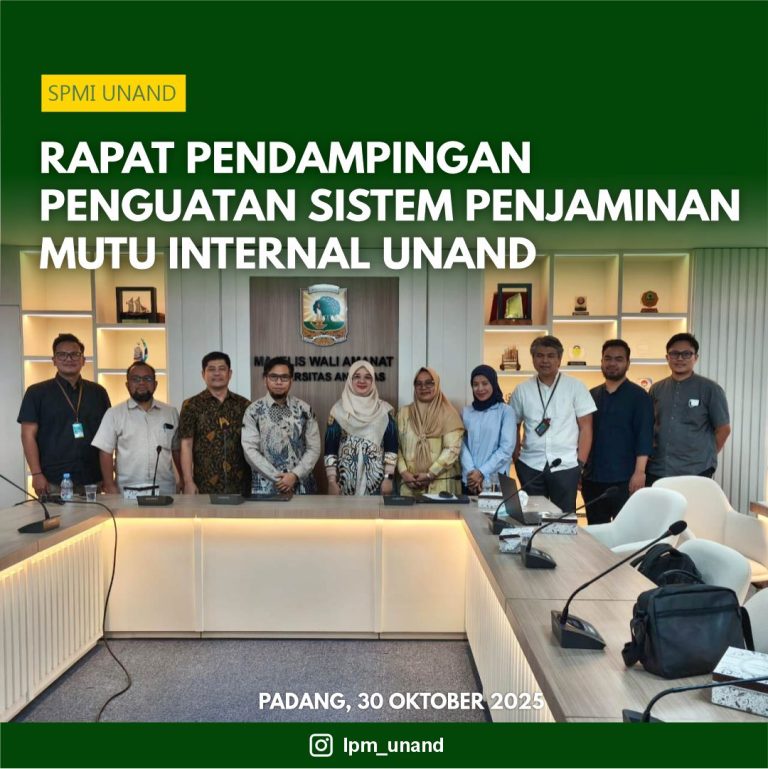 Rapat Pendampingan Penguatan Sistem Penjaminan Mutu Internal UNAND
