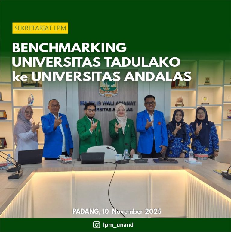 Benchmarking Universitas Tadulako ke Universitas Andalas