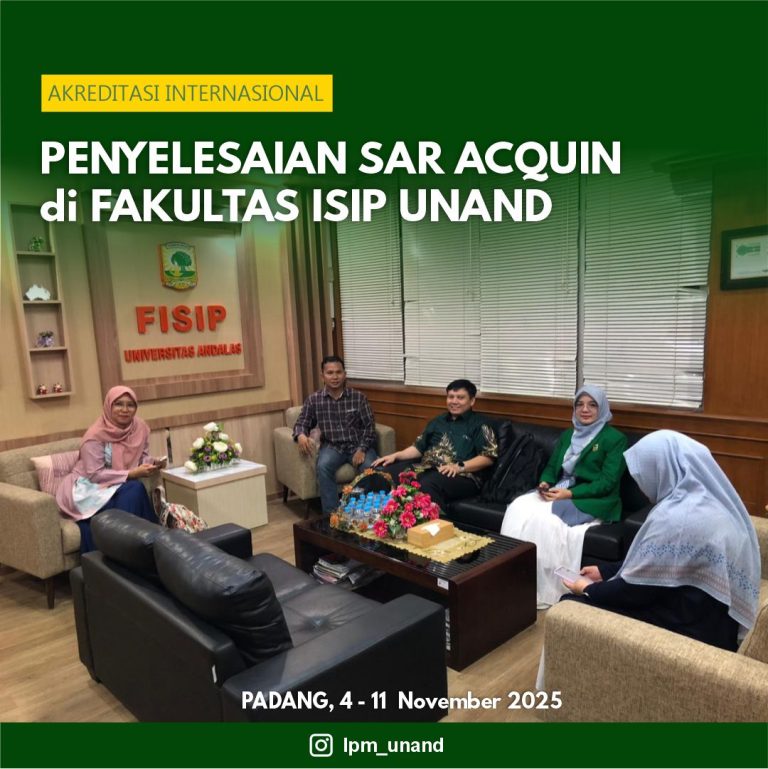 PENYELESAIAN SAR ACQUIN di ISIP UNAND