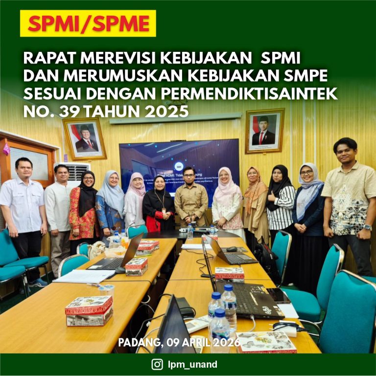 Rapat Merevisi Kebijakan SPMI dan Merumuskan Kebijakan SMPE sesuai dengan Permendiktisaintek No. 39 Tahun 2025