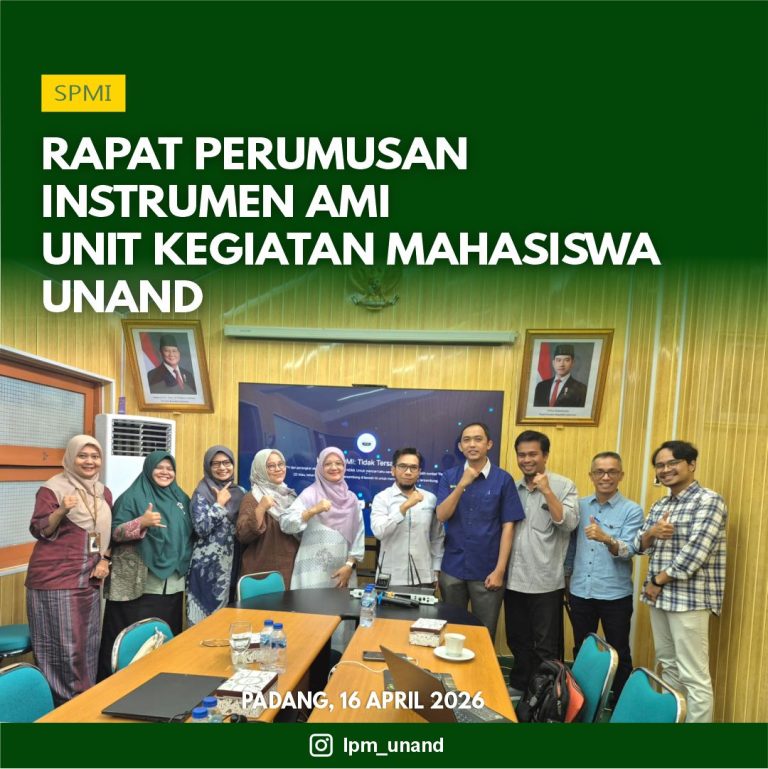 Rapat Perumusan Instrumen AMI Unit Kegiatan Mahasiswa UNAND