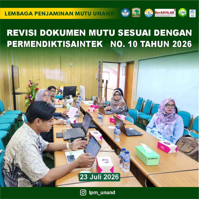 Lanjutan Merevisi Dokumen Mutu sesuai dengan Permendiktisaintek No. 10 Tahun 2026 2