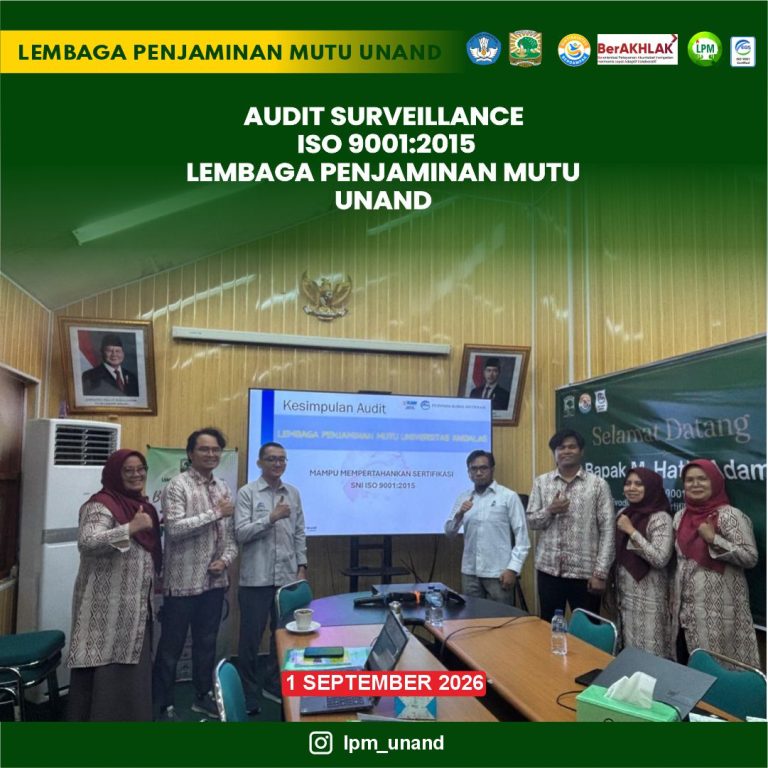 Audit Surveillance ISO 9001 2015 LPM UNAND