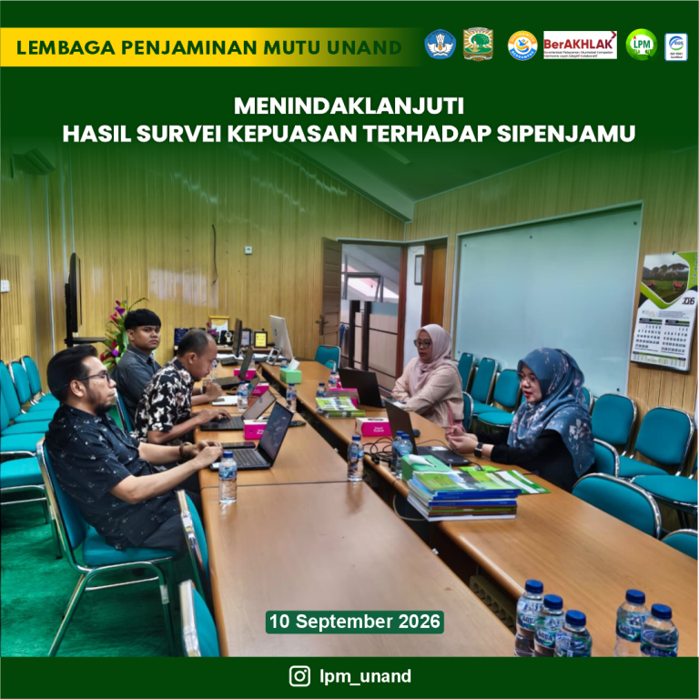 Menindaklanjuti hasil survei kepuasan terhadap SIPENJAMU
