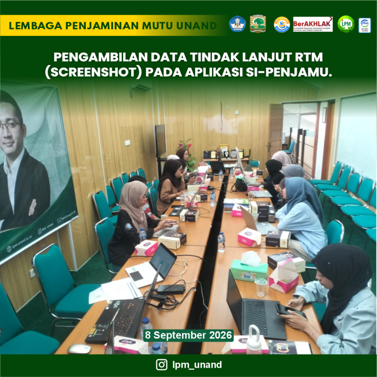 Pengambilan Data Tindak Lanjut RTM (Screenshot) pada Aplikasi Si-Penjamu