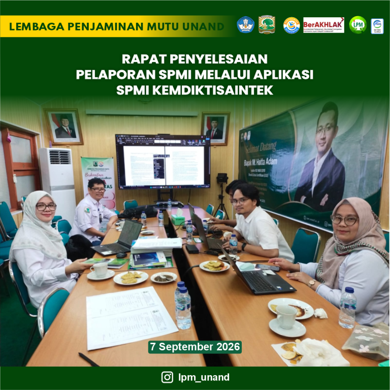 Rapat Penyelesaian Pelaporan SPMI melalui aplikasi SPMI kemdiktisaintek