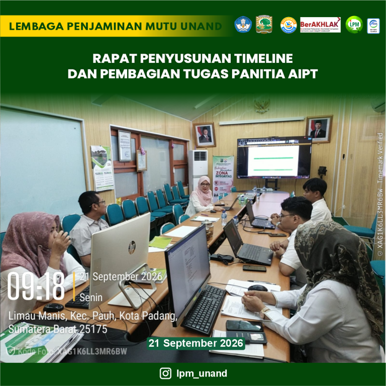 Rapat penyusunan timeline dan pembagian tugas panitia AIPT