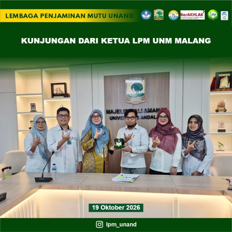 Kunjungan dari Ketua LPM UNM Malang