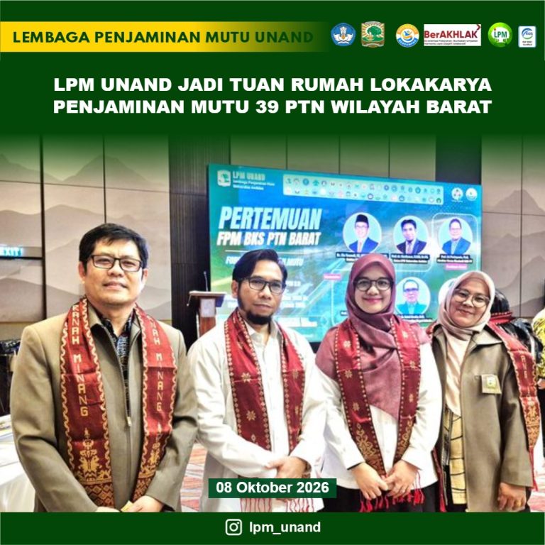 LPM UNAND Jadi Tuan Rumah Lokakarya Penjaminan Mutu 39 PTN Wilayah Barat