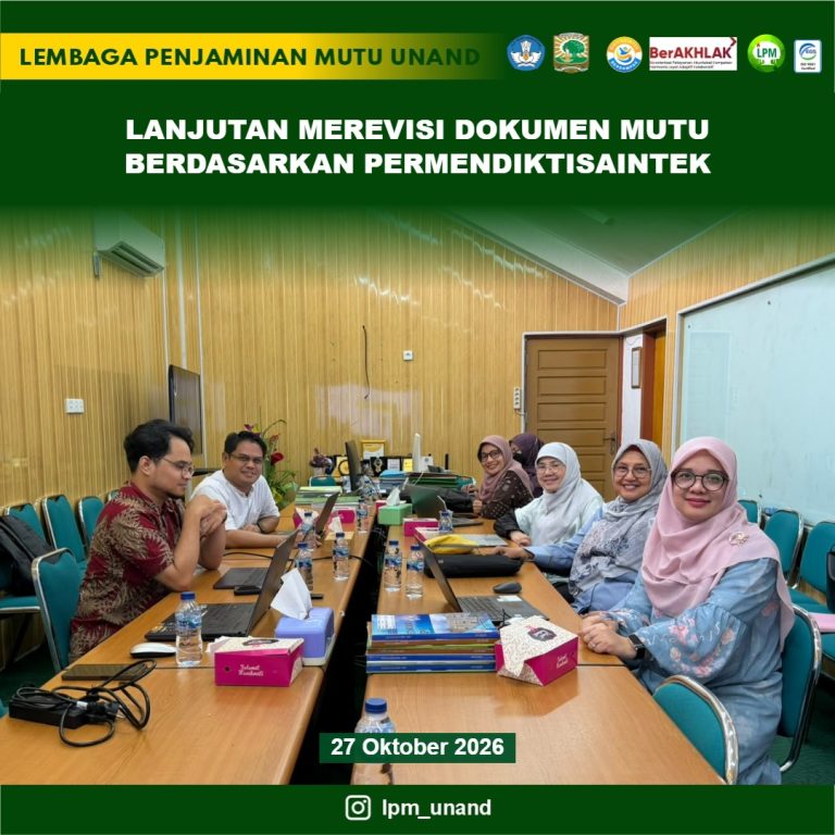 Lanjutan Merevisi Dokumen Mutu Berdasarkan Permendiktisaintek