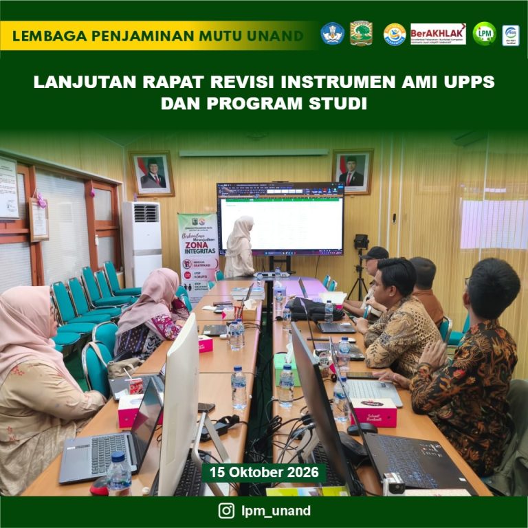 Lanjutan Rapat revisi instrumen AMI UPPS dan PROGRAM STUDI
