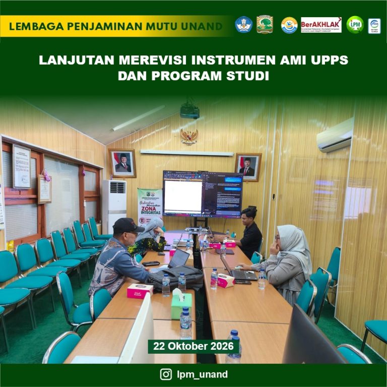 Lanjutan merevisi instrumen AMI UPPS dan Program Studi