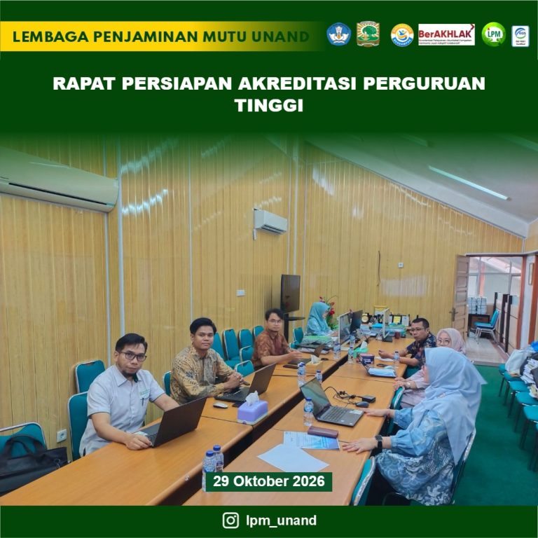 Rapat Persiapan Akreditasi Perguruan tinggi