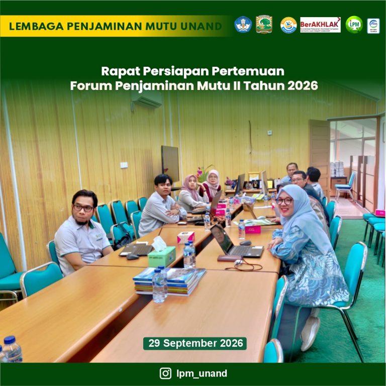 Rapat Persiapan Pertemuan Forum Penjaminan Mutu II Tahun 2026