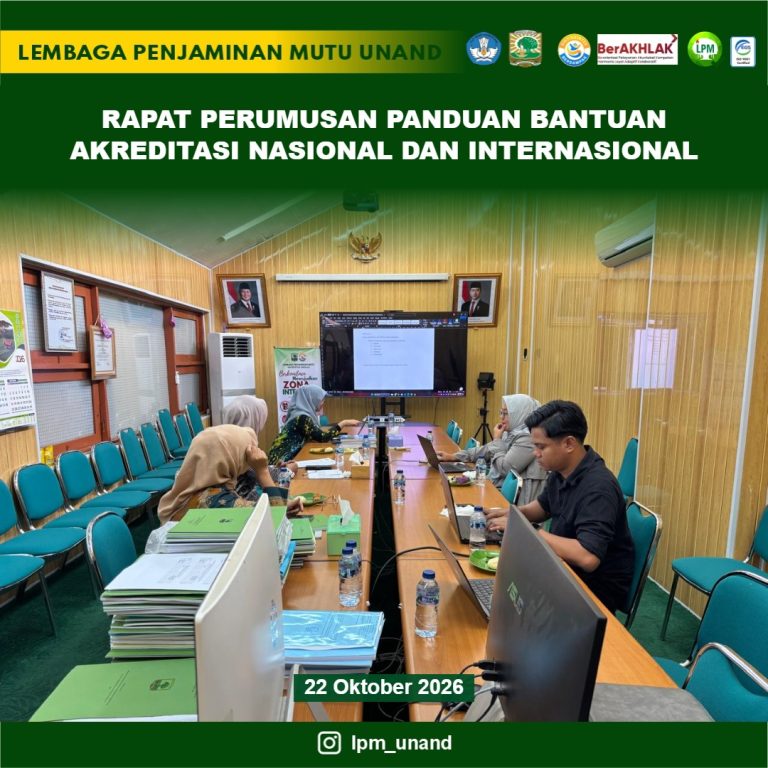 Rapat perumusan panduan bantuan akreditasi nasional dan internasional